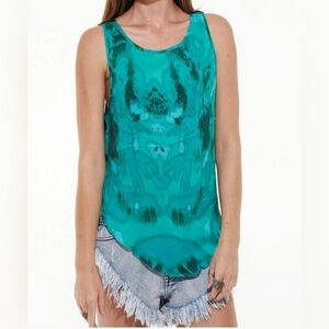 One Teaspoon Women's Emerald Rose Dolly Tank Top Size XS